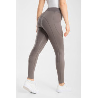 Reitleggings Horze Maia Vollbesatz Damen Öffnung Marineblau
