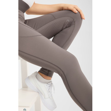 Reitleggings Horze Maia Vollbesatz Damen Treibholz