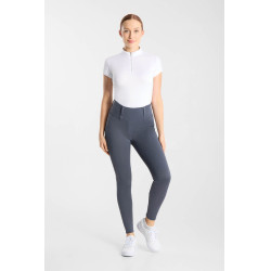 Damen Hybrid Reitleggings Horze Anya Fullgrip Grau