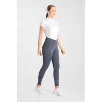 Damen Hybrid Reitleggings Horze Anya Fullgrip Glänzend Weiß Wei&szlig;