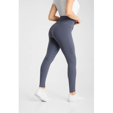 Damen-Reitleggings Gillian Horze mit hohem Bund und Vollbesatz aus Silikon Grau Damen-Reitleggings Gillian Horze mit hohem Bund und Vollbesatz aus Silikon Grau
