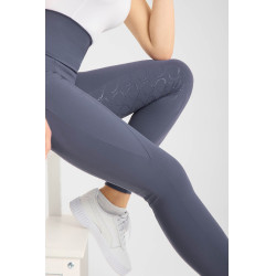 Damen-Reitleggings Gillian Horze mit hohem Bund und Vollbesatz aus Silikon Grau Damen-Reitleggings Gillian Horze mit hohem Bund und Vollbesatz aus Silikon Grau