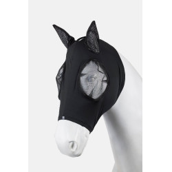 Elastische Fliegenmaske zum Überziehen von Horze Schwarz