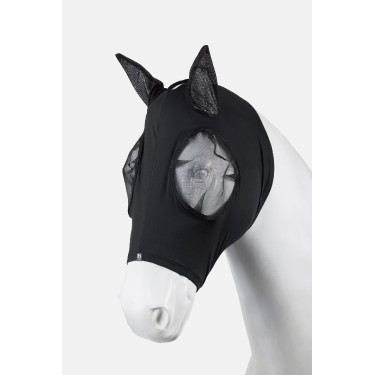 Elastische Fliegenmaske zum Überziehen von Horze Schwarz