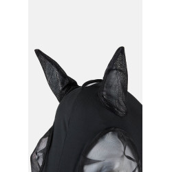 Elastische Fliegenmaske zum Überziehen von Horze Schwarz
