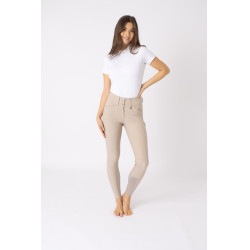 Reithose mit Vollbesatz Grip Horze Grand Prix Pro Damen Einfache Trense Beige