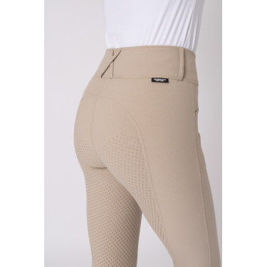 Reithose mit Vollbesatz Grip Horze Grand Prix Pro Damen Einfache Trense Beige