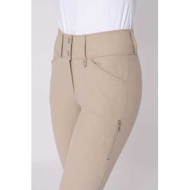 Reithose mit Vollbesatz Grip Horze Grand Prix Pro Damen Einfache Trense Beige