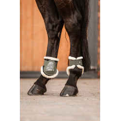 Gamaschen Caliber Horze Lammfell Khakigrüner Käfer Gr&uuml;n