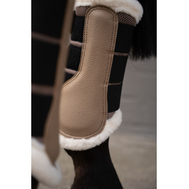 HKM Comfort Premium Mesh Gamaschen mit Fell