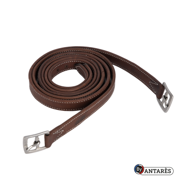 Signatur-Steigbügelriemen von Antares, doppelt mit Kalbsleder