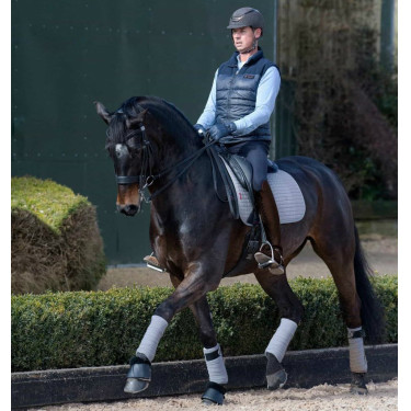 LeMieux Suede Dressur Schabracke Grau