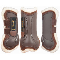 Gamaschen Design Lammfell T de T Braun