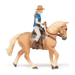 Westernpferd und seine Reiterin Papo