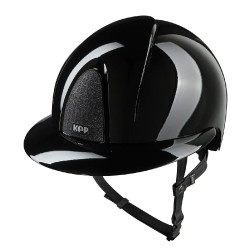 Kep Smart Reithelm Nova Metall poliert Schwarz Star Polo-Visier