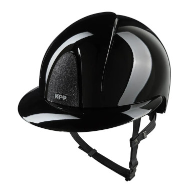 Kep Smart Reithelm Nova Metall poliert Schwarz Star Polo-Visier