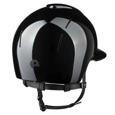 Kep Smart Reithelm Nova Metall poliert Schwarz Star Polo-Visier