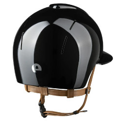 Kep Smart Reithelm Nova Metall poliert, beige Kinnriemen, Polo-Visier