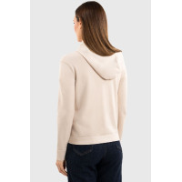Reißverschluss-Sweatshirt Strick Harcour Amelie Kakao Braun