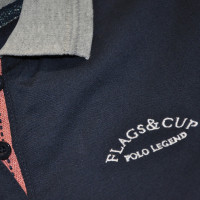 Damen-Poloshirt Santa Lucia Flags & Cup Marineblau Damen-Poloshirt Santa Lucia Flags & Cup Marineblau