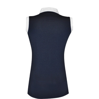 Ärmelloses Damen-Poloshirt Diamantina Flags & Cup Marineblau Ärmelloses Damen-Poloshirt Diamantina Flags & Cup Marineblau