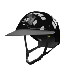 Mips-Helm Flex-on Armet schwarz, Visierschirm Angel Star, schwarzer Kinnriemen