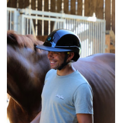 Mips-Helm Flex-on Armet schwarz, Unisex-Visier Star, schwarzer Kinnriemen