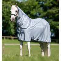 Fliegendecke für Ponys Amigo Bug Rug Plus Silber / Titan-Grau / Silber