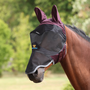 Shires FlyGuard Pro Deluxe Fliegenmaske mit Ohren und Nase