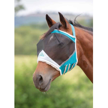 Fliegenschutzmaske ohne Ohren Shires FlyGuard Pro Blaugrün
