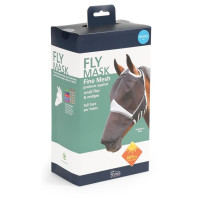 Fliegenmaske mit Nasenschutz Shires ohne Ohren FlyGuard Pro Schwarz