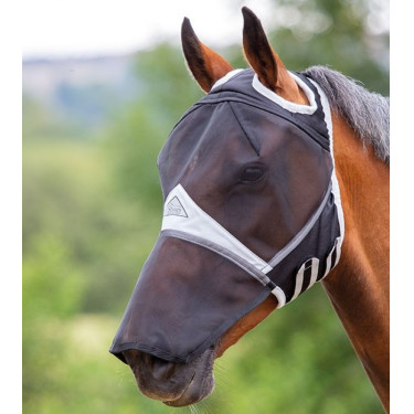 Fliegenmaske mit Nasenschutz Shires ohne Ohren FlyGuard Pro