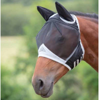Fliegenmaske mit Ohrenschutz Shires FlyGuard Pro Schwarz