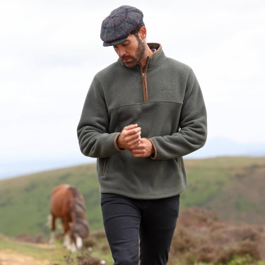 Herren-Fleecepullover mit Halbreißverschluss Shires Aubrion Core Herren-Fleecepullover mit Halbreißverschluss Shires Aubrion Core