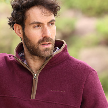Herren-Fleecepullover mit Halbreißverschluss Shires Aubrion Core Herren-Fleecepullover mit Halbreißverschluss Shires Aubrion Core