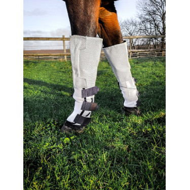 Fliegenabweisende Gamaschen Equithème Pro, 4 Stück Weiß Wei&szlig;