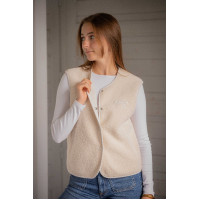 Reitweste Damen Pénélope Charline – Fleece, Off-White