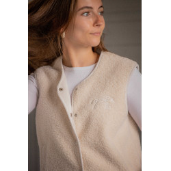 Reitweste Damen Pénélope Charline – Fleece, Off-White