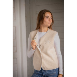 Reitweste Damen Pénélope Charline – Fleece, Off-White