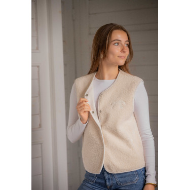 Reitweste Damen Pénélope Charline – Fleece, Off-White