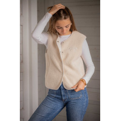 Reitweste Damen Pénélope Charline – Fleece, Off-White