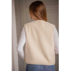 Reitweste Damen Pénélope Charline – Fleece, Off-White