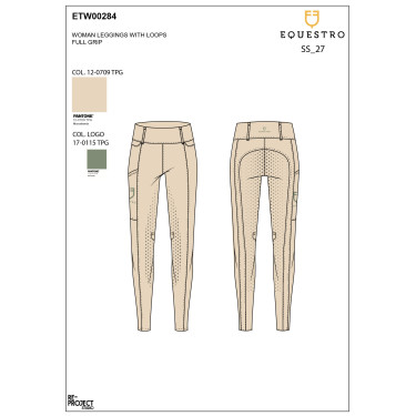 Reitleggings Damen hoch tailliert mit Grip – Equestro