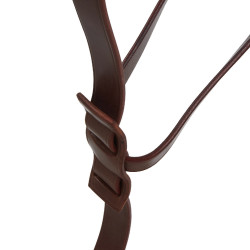 Martingal mit Lederhalsband, verstellbare Schnallen