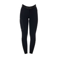 Damen-Slim-Fit-Hose mit hoher Taille Equestro Ridertechnology Full Grip