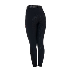 Damen-Slim-Fit-Hose mit hoher Taille Equestro Ridertechnology Full Grip