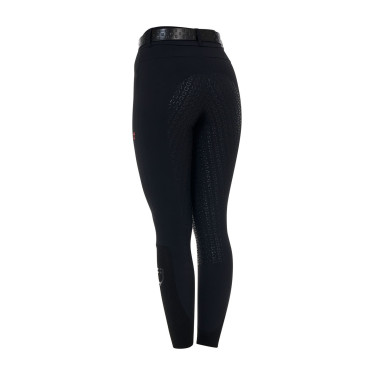 Damen-Slim-Fit-Hose mit hoher Taille Equestro Ridertechnology Full Grip