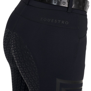 Damen-Slim-Fit-Hose mit hoher Taille Equestro Ridertechnology Full Grip