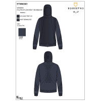 Damen-Funktionshoodie mit Kapuze und Micro-Mesh-Einsätzen