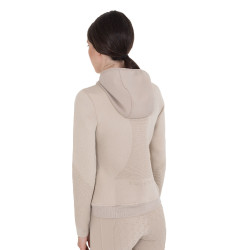 Damen-Funktionshoodie mit Kapuze und Micro-Mesh-Einsätzen